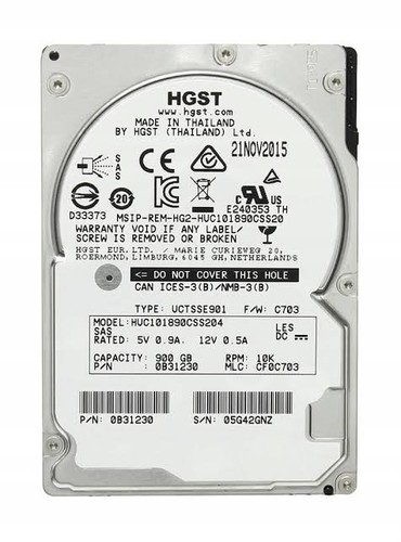 Hgst uctsse900 900gb 10k - uctsse900, 2.5"