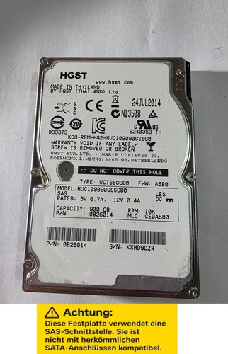 Hgst ultrastar 900gb 10k - 900gb, sas