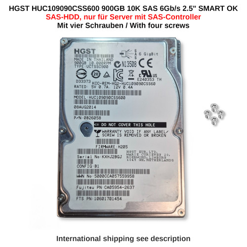 Hgst huc109090css600 900gb 10k - hgst,